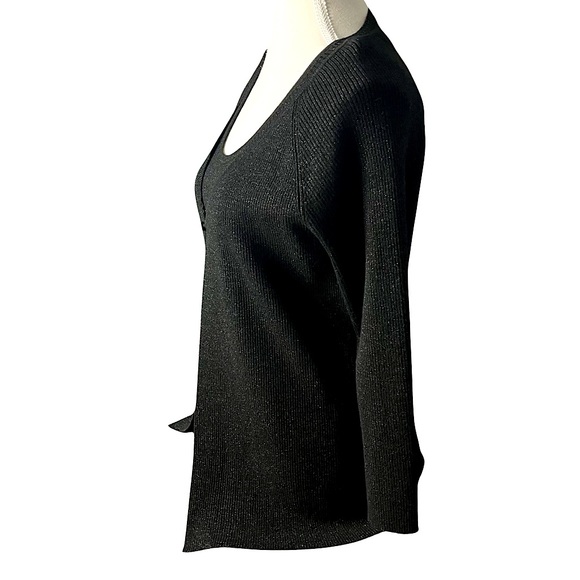 Chico’s Cardigan Set Travelers Slinky Metallic with Tank Top  Size 1 - Picture 2 of 5